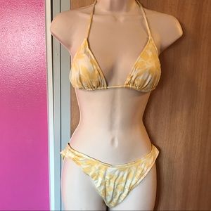 Yellow floral bikini